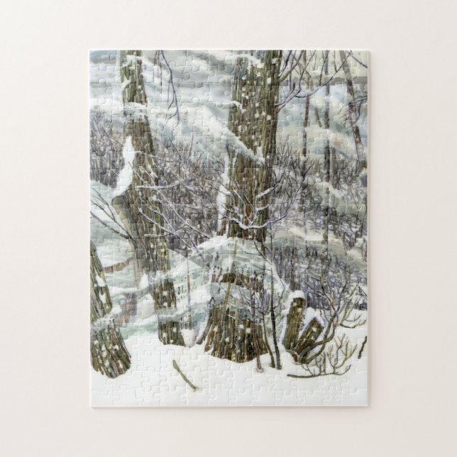 Winter Watercolor painting Jigsaw Puzzle (Vertical)