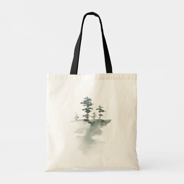 Winter Watercolor Tote Bag (Back)