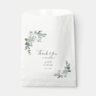 Winter Watercolor Wedding Favour Bags