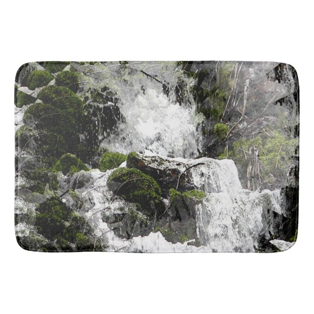 Winter waterfall...... bath mat (Front)