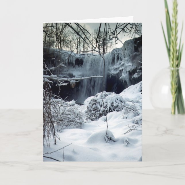 Winter Waterfall, Card (Front)
