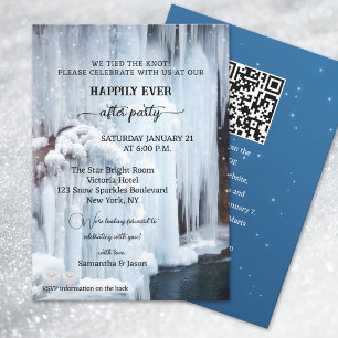 Winter Waterfall Happily Ever After Wedding  Invitation