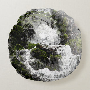 Winter waterfall...... round cushion