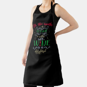 Winter Weather and Wine Word Art Apron