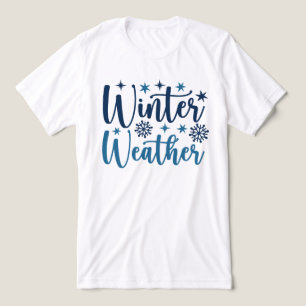 Winter Weather - Snowy Holiday Typography Tri-Blend Shirt