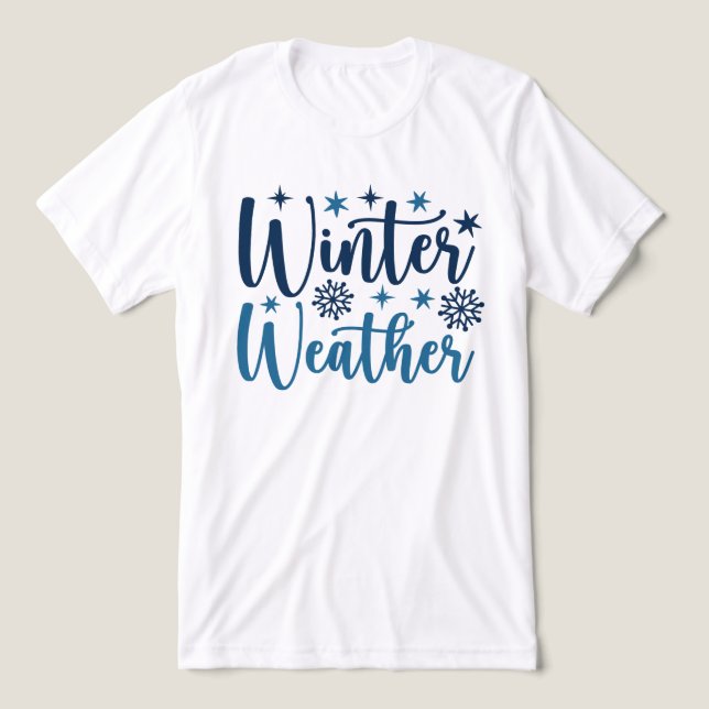 Winter Weather - Snowy Holiday Typography Tri-Blend Shirt (Design Front)