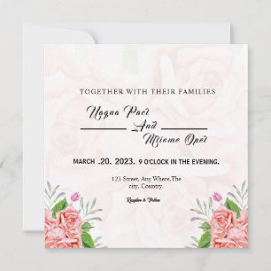Winter Wedding Best Square Invitation Card Design