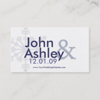 Winter Wedding business card