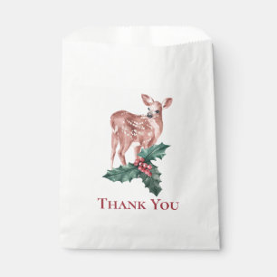 Winter Wedding Christmas Reindeer Deer Country Favour Bags