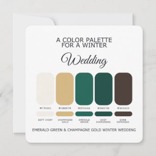 Winter Wedding Color Palette 2026 Card