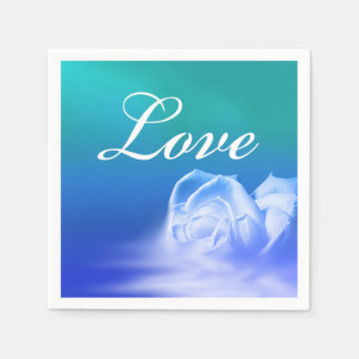 Winter Wedding Colours Love Rose Napkin