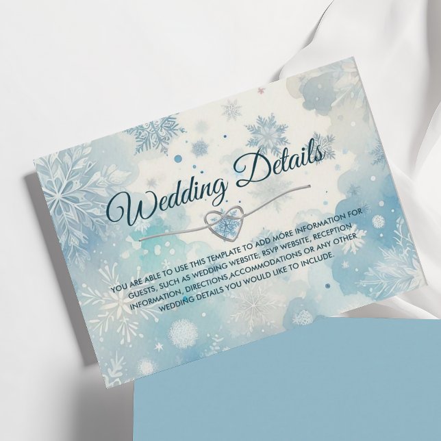 Winter Wedding Details Enclosure Card (Creator Uploaded)