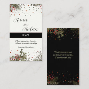 Winter Wedding Elegant Inspirivity Small RSVP Enclosure Card