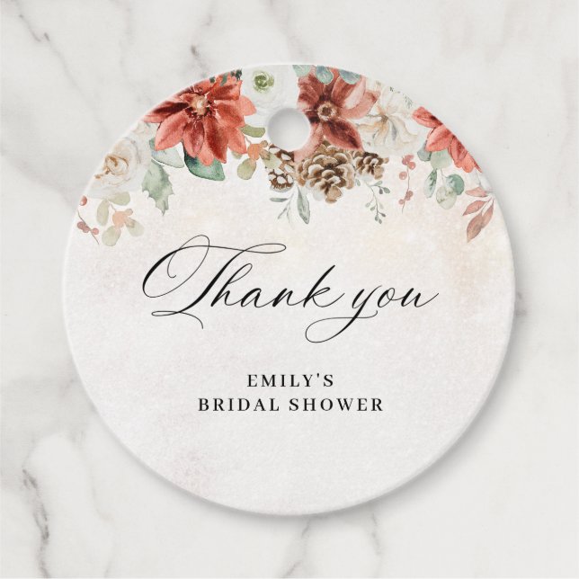 Winter Wedding Gift Tag (Front)