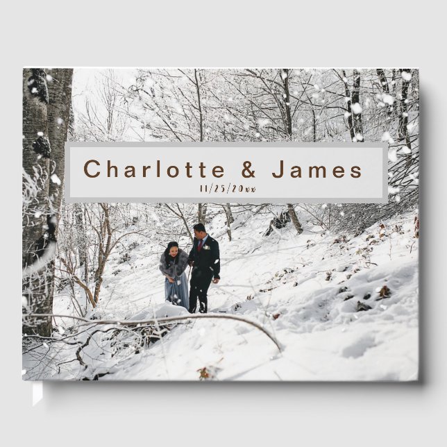 Winter Wedding Guest Book (Front)