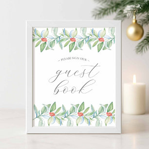 Winter Wedding Guest Book Sign