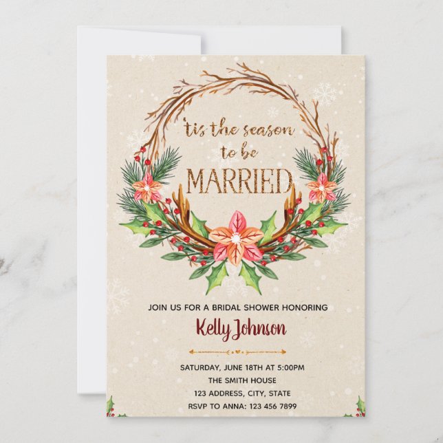 Winter Wedding invitation (Front)