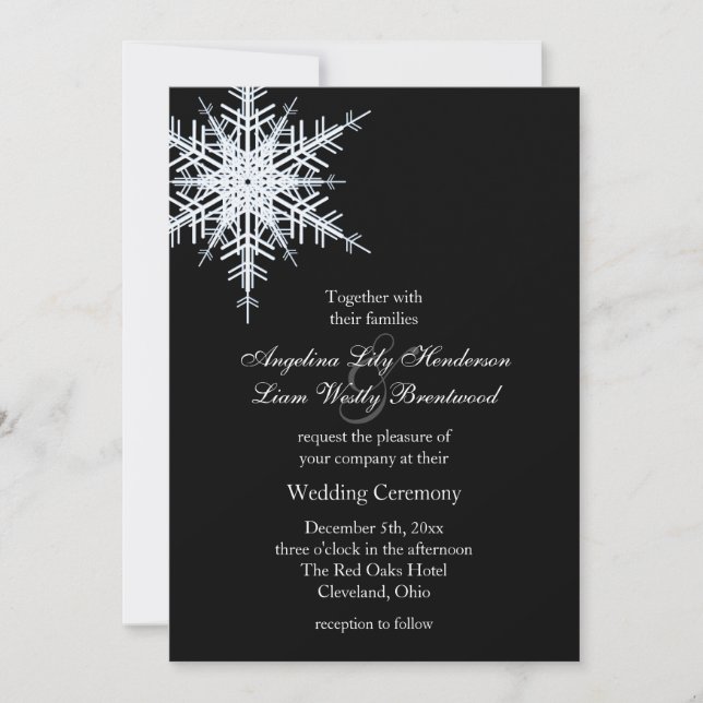 Winter Wedding Invitation (Front)