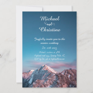 Winter wedding invitation