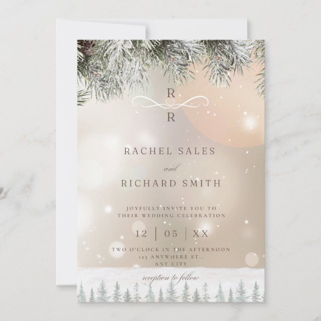 Winter Wedding Invitation (Front)