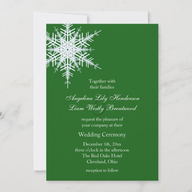 Winter Wedding Invitation (Front)