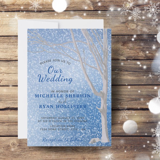 Winter Wedding Invitation Rustic Wonderland (Creator Uploaded)