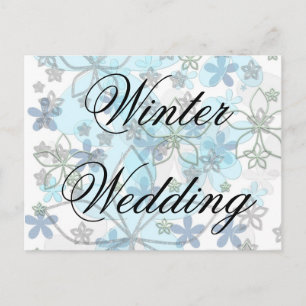 Winter wedding Invitation Snowflakes
