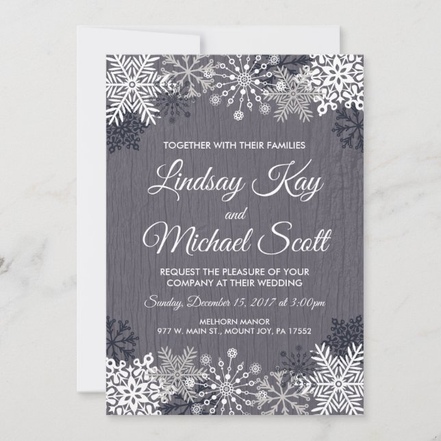 Winter Wedding Invitations (Front)