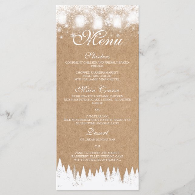 Winter Wedding Menu (Front)