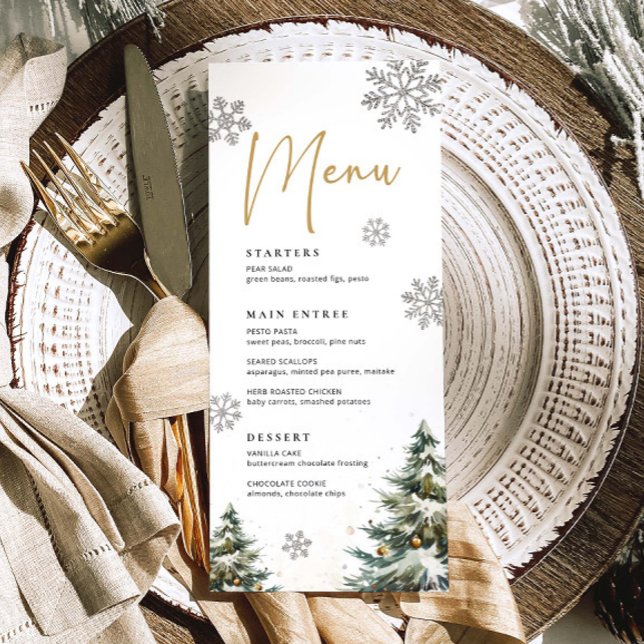 Winter Wedding Menu Christmas Wedding Dinner Menu (Creator Uploaded)