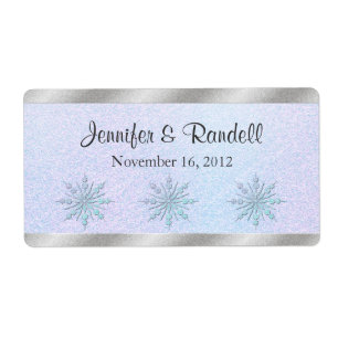 Winter Wedding Mini Wine Bottle Label