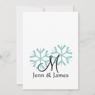 Winter Wedding Monogram Wedding Invitations