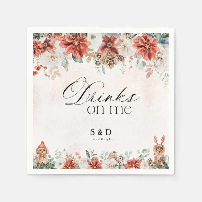 Winter Wedding Napkins (Front)