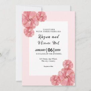 Winter Wedding Natural Invitation Card Template