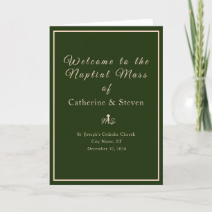 Winter Wedding Nuptial Mass with Photo  Programme