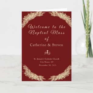 Winter Wedding Nuptial Mass with Photo  Programme