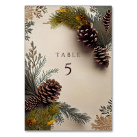 Winter Wedding Pine Cones Pine Needles