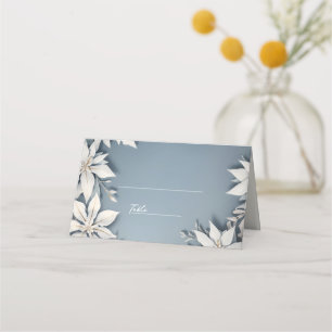 winter wedding place card