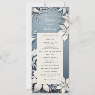 Winter wedding program invitation