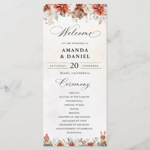 Winter Wedding Program Programme