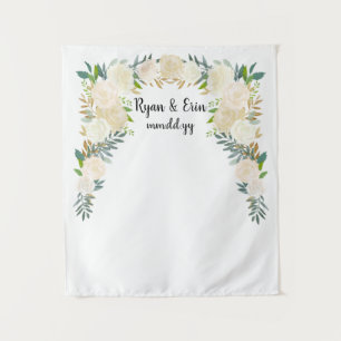 Winter Wedding Reception Backdrop Photobooth Tapestry