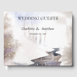 Winter Wedding Reception Guest Book