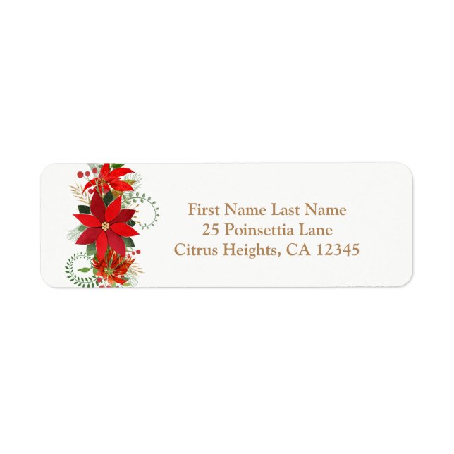 Winter Wedding Red White Poinsettia Holiday Party (Front)