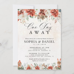 Winter Wedding Rehearsal Dinner Invitation