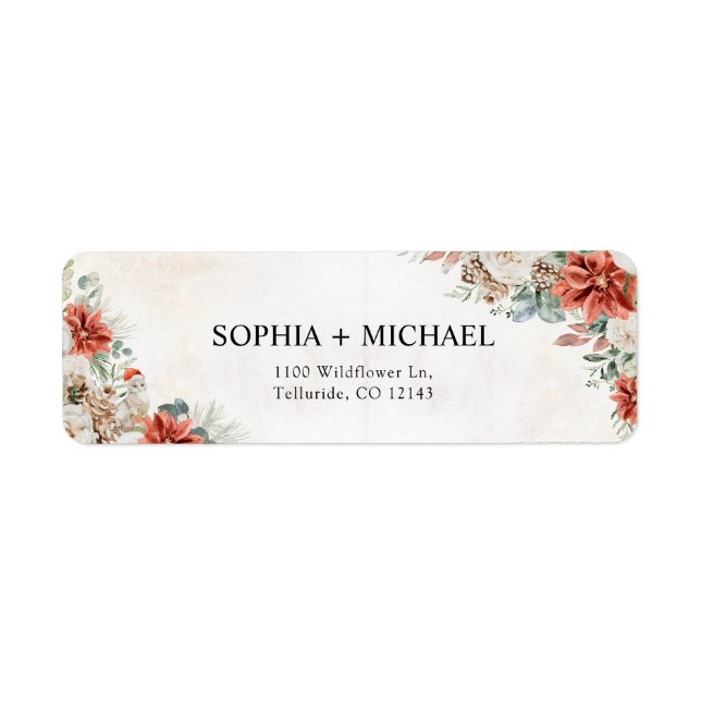 Winter Wedding Return Address Label (Front)