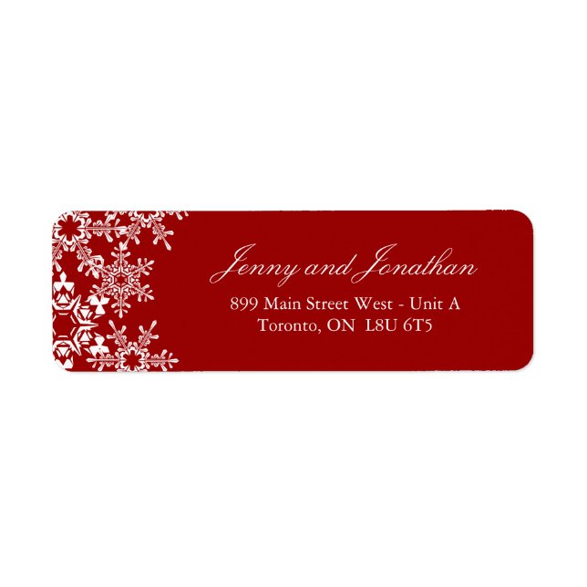 Winter Wedding RSVP Address Labels (Front)