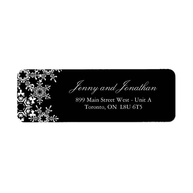 Winter Wedding RSVP Address Labels (Front)