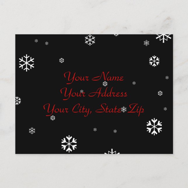 Winter Wedding RSVP Invitation Postcard (Front)