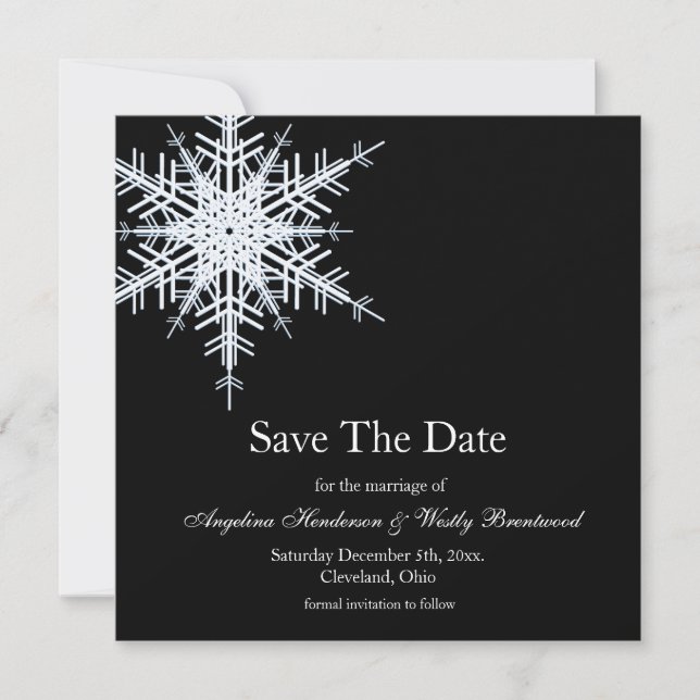 Winter Wedding Save the Date (Front)