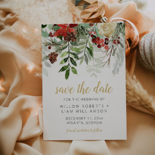 Winter Wedding Save The Date Invitation
